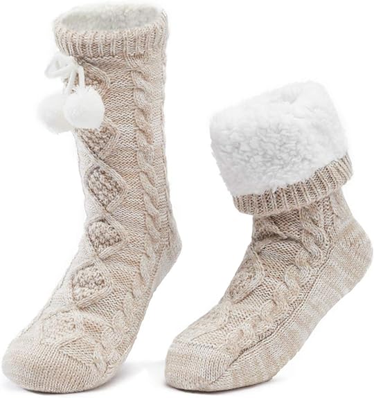 Chaussettes d'intérieur antidérapantes style hygge